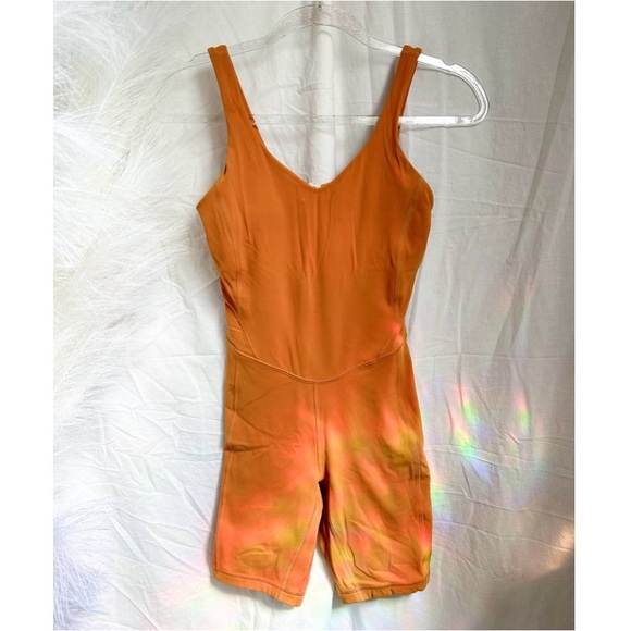 lululemon athletica Pants - Lululemon Align Jumpsuit Autumn Orange 8” Size 4